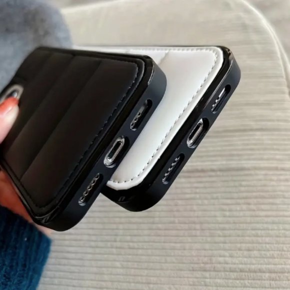 CASELY iPhone 14 PRO MAX Hard Shell Case Puffer Solid PINK WHITE BLACK GREEN NEW - Picture 3 of 12